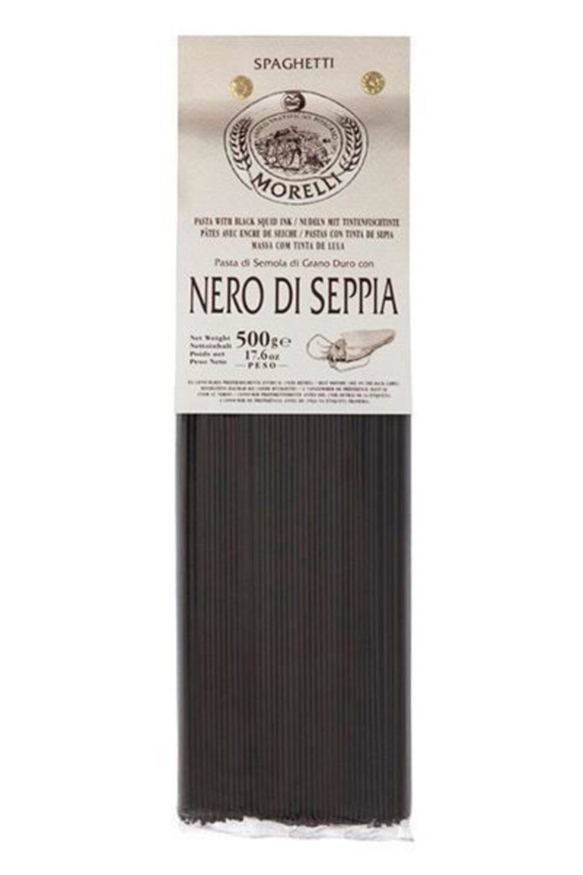 0_org_zoom Morelli Siyah Balık Mürekkepli Spaghetti 500 Gr - Görsel 1