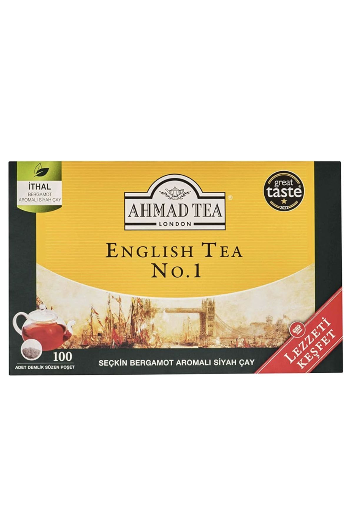 1_org_zoom English No.1 Tea Demlik Poşet Çay 100'Lü 320 G - Görsel 1