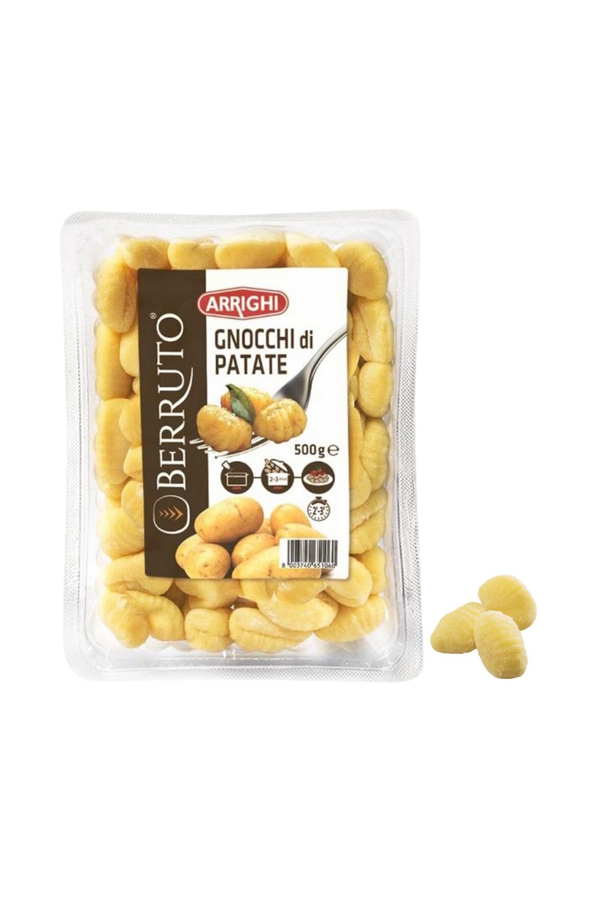 1_org_zoom Pasta Gnocchi Di Patate 500 gr Italyan Makarna - Görsel 1
