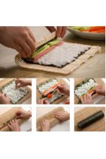 Bambu Sushi Sarma Hasırı Sushi Wrapping Mat - Yeşil - Görsel 4