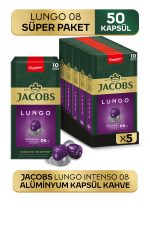 Lungo 8 Intenso Nespresso Uyumlu Alüminyum Kapsül Kahve 10 Adet X 5 Paket