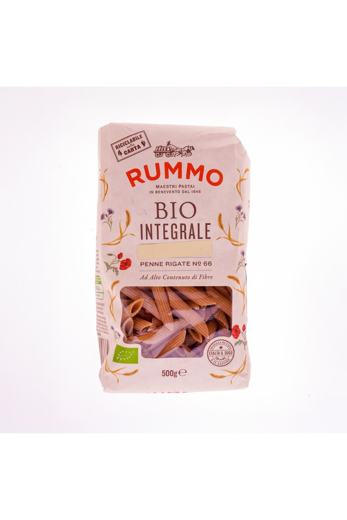 1_org_zoom Rummo Bio Integrale Kepekli Penne Rigate No 66 500 Gr - Görsel 1