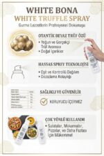 Bona Beyaz Trüf Aromalı Zeytinyağı Sprey 125 ML - Görsel 3