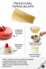 Lucas Yaprak Jelatin 1000 Gr - Profesyonel Pastacılık İçin Yaprak Jelatin - Görsel 4